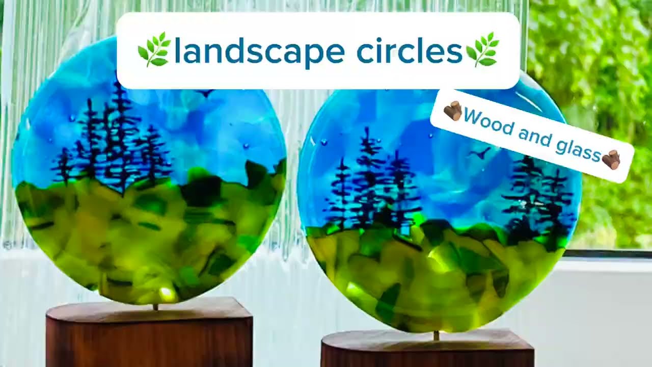 Fused Glass - Landscape Circles - part 1  #fusedglass