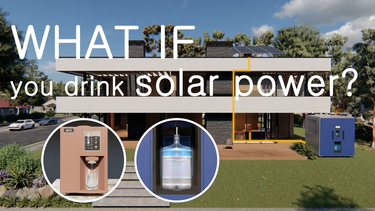 Solar Power Generator with ATC AWG unit (Atmospheric Water Generator, air to water)
