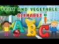 Learn ABC Fruits and Vegetables Names A to Z | Phonics &amp; Vocabulary Lesson for Preschool