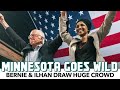 Bernie & Ilhan Draw Huge Crowd In Minnesota