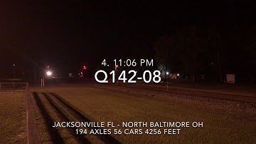 182 train trip from Folkston GA 182 trains in 5 days October 9-13 2017 CSX,NS,UP,BNSF,CEFX and CP