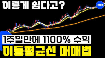 [코인투자 기초] 이동평균선으로 1주일만에 1100%수익내는 매매기법 알려드립니다