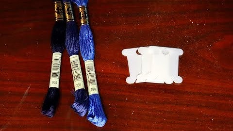 Winding DMC Floss on Bobbins