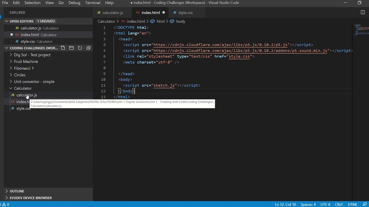 2 HTML setup in VS Code - YouTube
