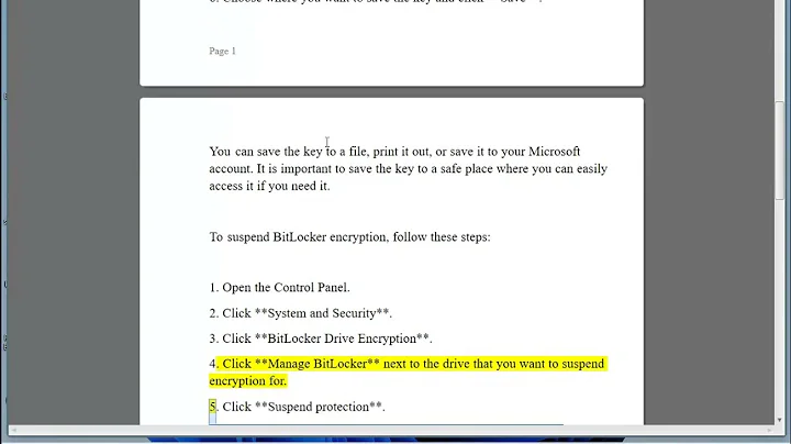 Fix Backup BitLocker recovery key and suspend BitLocker encryption before updating BIOS on Windows