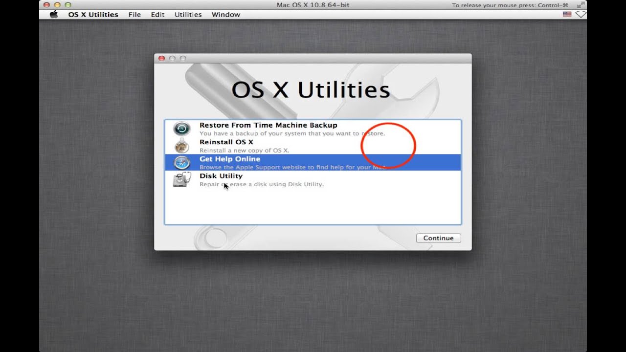 Install Os X Recovery Partition