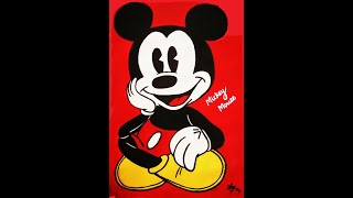 acrylic cartoon easy painting mickey mouse idea timelapse drawing