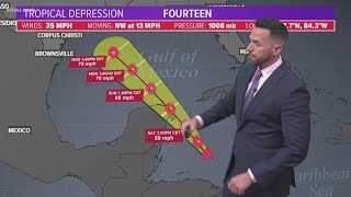4 p.m. Aug. 21 update | Tropical Storm Laura and Tropical Depression 14 spaghetti models, forecast