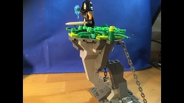 Floating Lego tensegrity island MOC