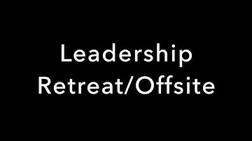 Leadership Offsite For Your Team