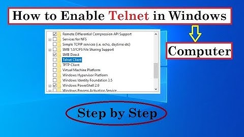 How to Enable Telnet in Windows 10, Windows 8, Windows 7