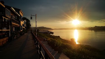 Sunset at Chiang Khan, Thailand