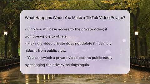 What Happens When You Make a TikTok Video Private? - Everyday-Networking