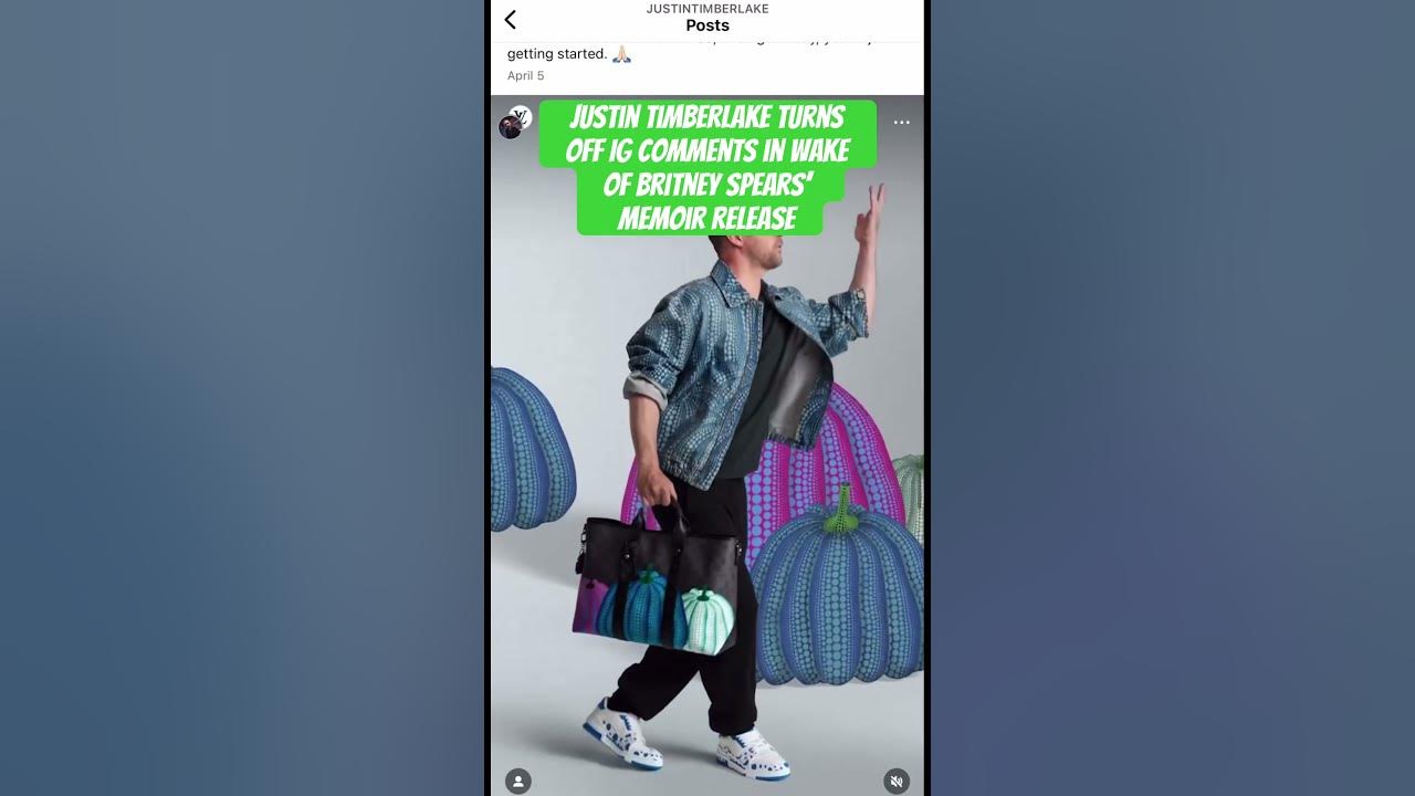 Justin Timberlake turns off IG comments in wake of Britney Spears’ Memoir #Shorts