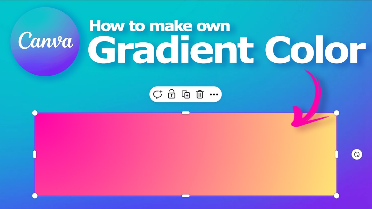 How to make your own gradient in Canva - YouTube