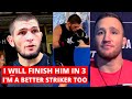 Khabib PREDICTS 3rd round FINISH of Gaethje. Nobody was able to touch me in 12 years. Striking, more