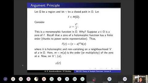 MA521 Theory of Analytic Functions Lecture 9