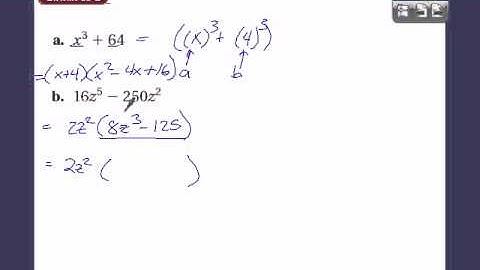 ALG2 CH5.4 (Factor and Solve Polynomial Equations)