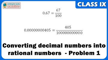 Converting decimal Expansion into Rational numbers - Problem 1 - Maths