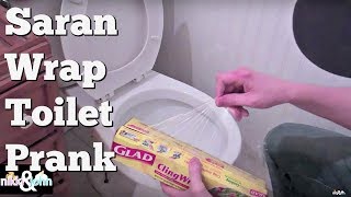 Saran Wrap Toilet Prank
