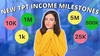 ✨ Teachers Pay Teachers *New* Milestones Program  TpT Money Incentives and how I measure success