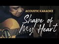 Sting  shape of my heart acoustic guitar karaoke backing track with lyrics