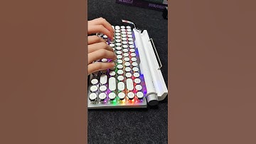 White stylish typewriter wireless keyboard, Christmas gifts #onscreenkeyboard #christmas