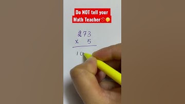 Do NOT tell your Math Teacher🚫🤫