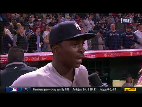 Didi Gregorius on his game-winning hit against the Angels