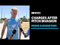 Police charge three in wake of violent aleague pitch invasion  abc news