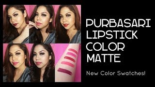 PURBASARI Lipstick Color Matte Swatches (New Shades!) | Alyssa Meraxa