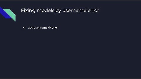 13. Hot-fix for user models error