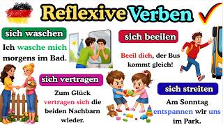 🔥 200 Reflexive Verben im Deutschen A1–B2 | 💪 Stärke dein Deutsch sofort! | Deutsch lernen