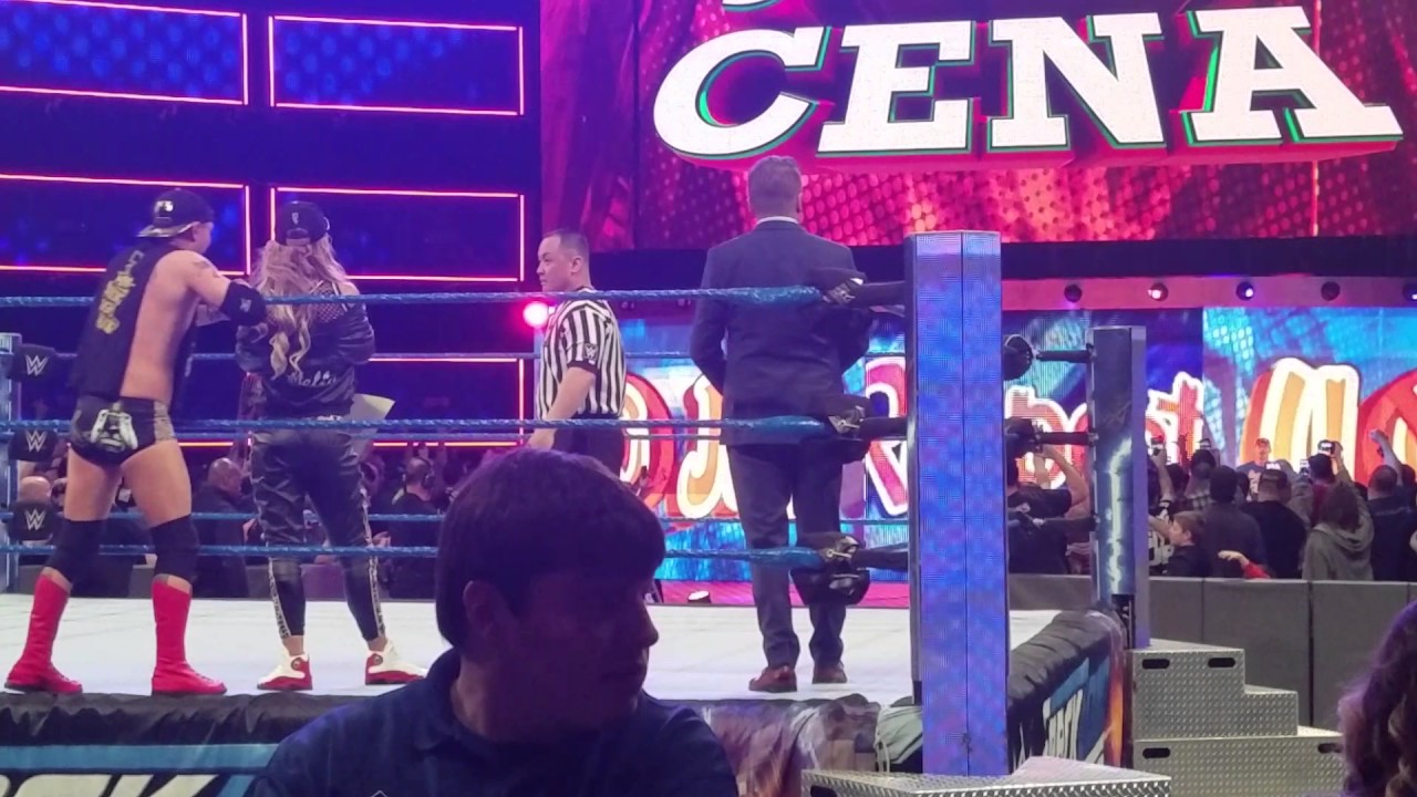 WWE Smackdown live from Indianapolis James Ellsworth Carmella John Cena and Nikki Bella