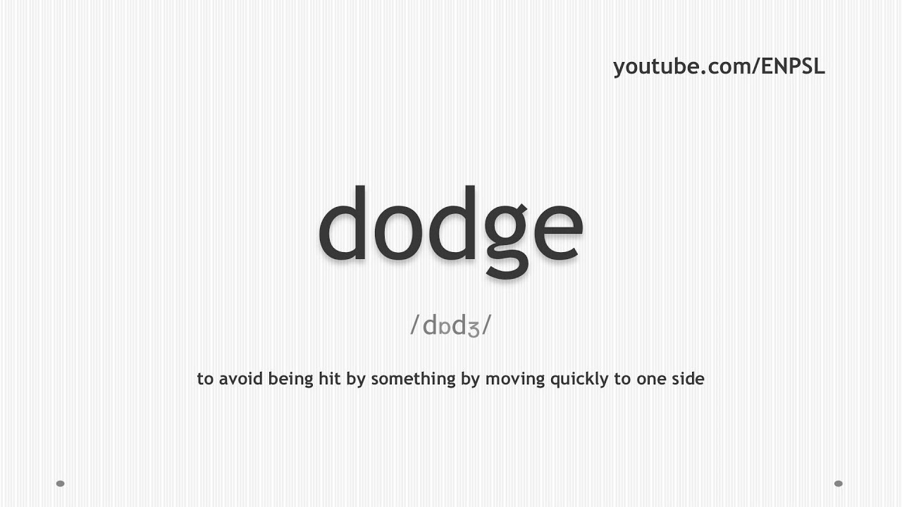 How to Pronounce "Dodge" YouTube