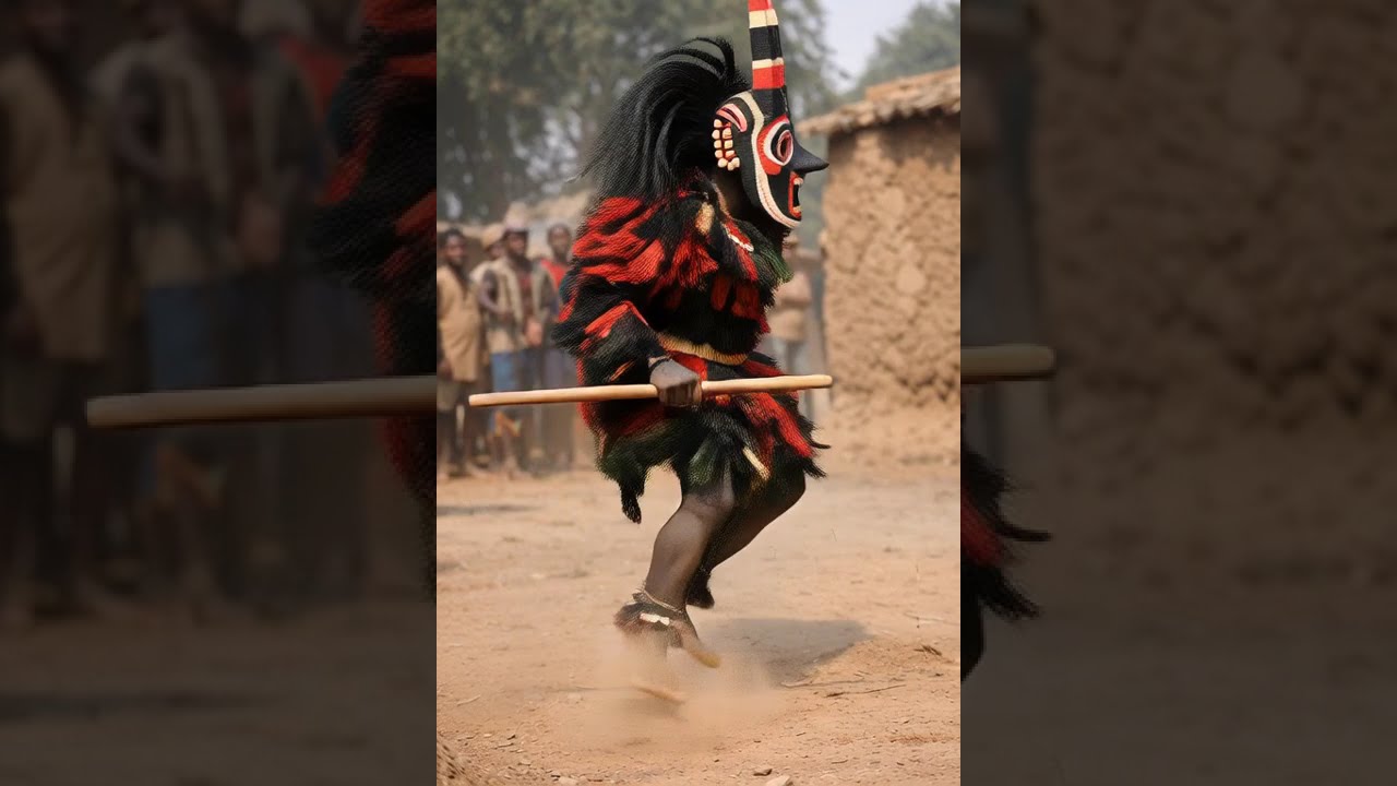 Ritual dance of a Bobo mask