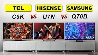 TCL C9K vs Hisense U7N vs Samsung Q70D – HDR &amp; Color Performance Tested