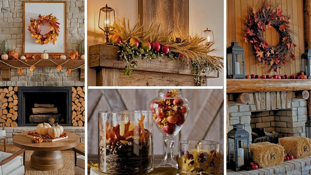 Farmhouse Fall Mantel Decor: Reclaimed Wood, Mason Jars, and Foliage ...