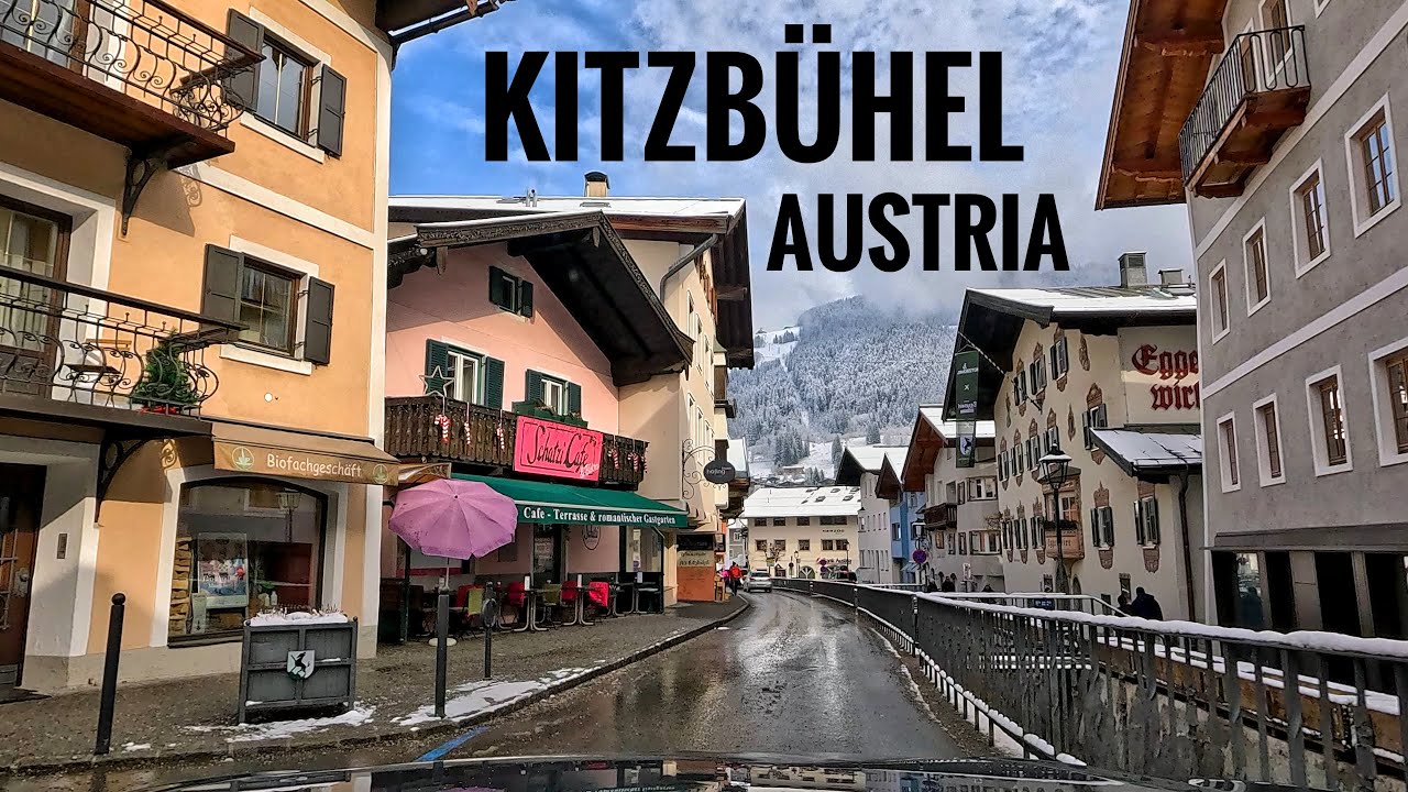 Driving Through Kitzbühel Austria | Kitz Ski | Austrian Ski Town | Winter Driving 4K | Tyrol Region