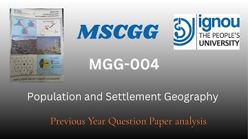 MGG-004 (Population and settlement geography) Previous year Question paper Analysis