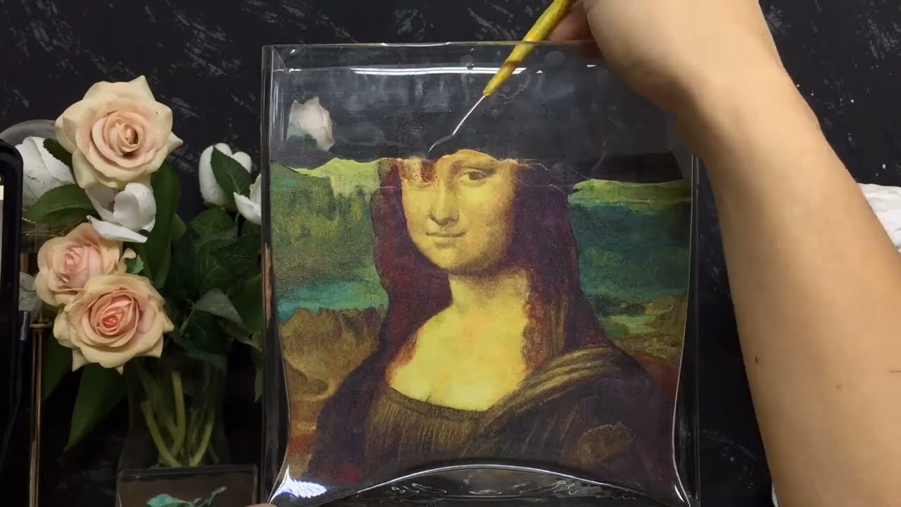 How to make Mona Lisa in bottle with sand | sandart |sand painting |沙瓶画｜サンドぺインテイング｜