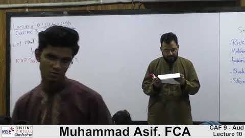 CAF 9 | Audit and Assurance | Lecture #10 | By Muhammad Asif