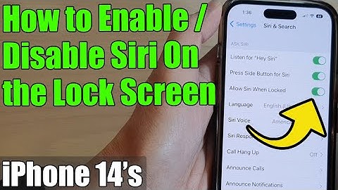 iPhone 14/14 Pro Max: How to Enable/Disable Siri On the Lock Screen