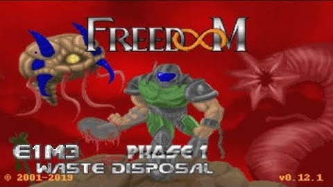 FreeDoom: Phase 1 - E1M3: Waste Disposal (100%) [Chocolate Doom]