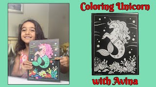 Super Coloring Unicorn Mermaid with Avina
