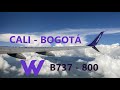 Reporte de vuelo Cali (CLO) - Bogotá (BOG) B737-800 Wingo