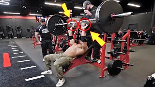 Larry Wheels First American To Ever Hit NO HAND Bench Press With 225 Pounds!