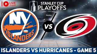 New York Islanders vs Carolina Hurricanes GAME 5 LIVE GAME REACTION & PLAY-BY-PLAY | NHL Live stream