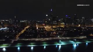 Amazing drone Footage of Chicago city at night