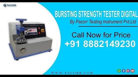 Bursting Strength Tester Digital - Manufacturers & Supplier
